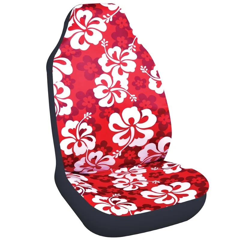 Retour Gratuit Housse de siège Surfpistols pour voiture Hibiscus Rouge
