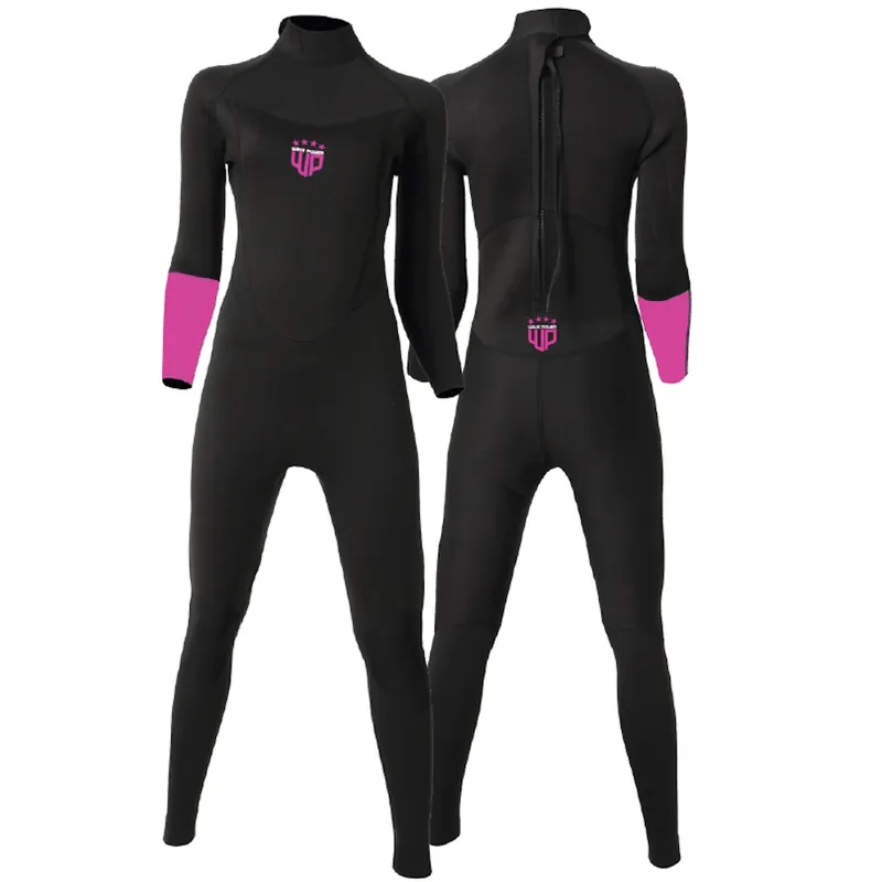 Haute Qualité Combinaison néoprène enfant Wave Power fille 4/3mm Black/Fluro Pink