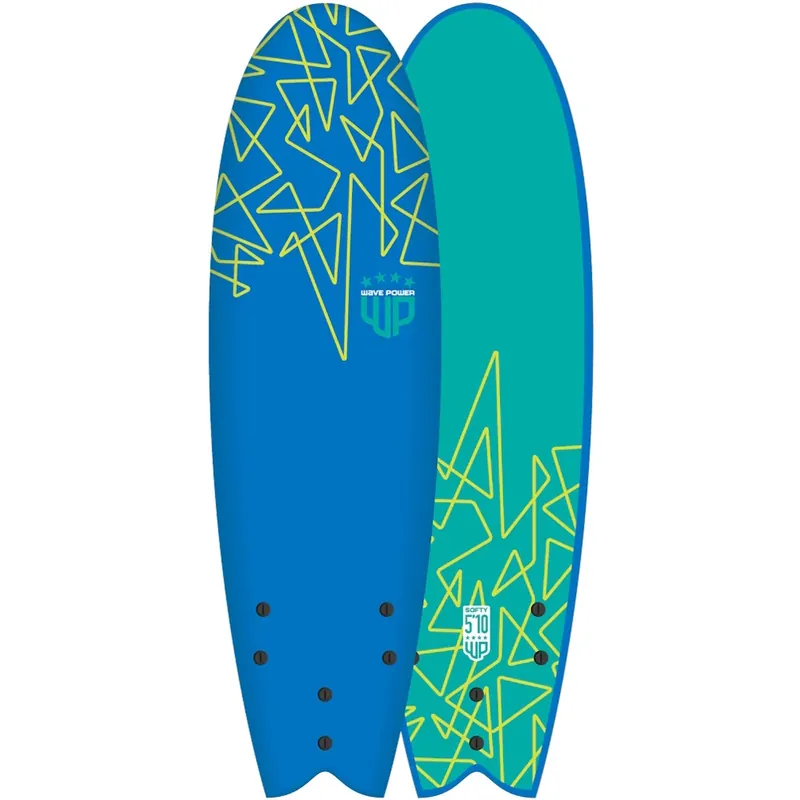 Planche de surf en mousse Wave Power Softy Blue/Teal 5‘10 Prix Bas