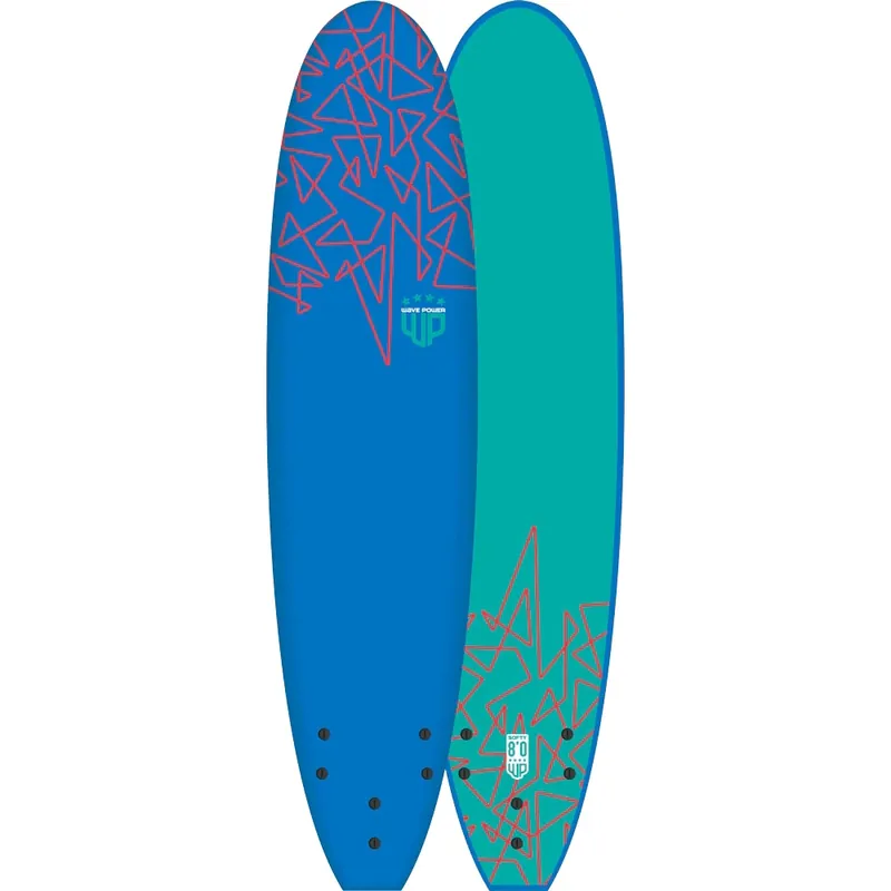 Commander Vite Planche de surf en mousse Wave Power Softy Blue/Teal 8‘0