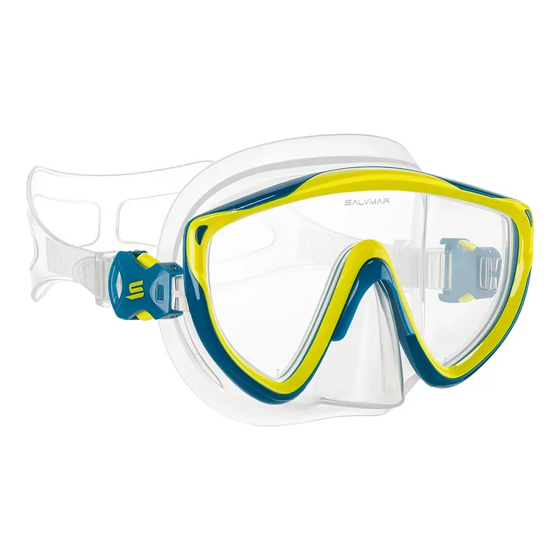 Must-Have Masque de snorkeling Salvimar Coral - Petrole/Jaune