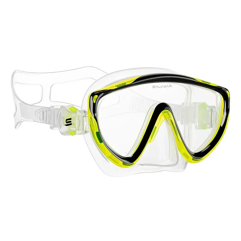 Masque de snorkeling Salvimar Ray - Noir/Jaune Retour Gratuit