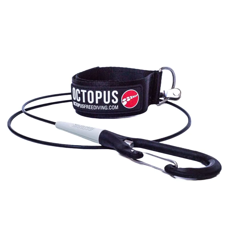 Lanyard Octopus Freediving Compétition Noir 120 cm Promotion Saisonnière