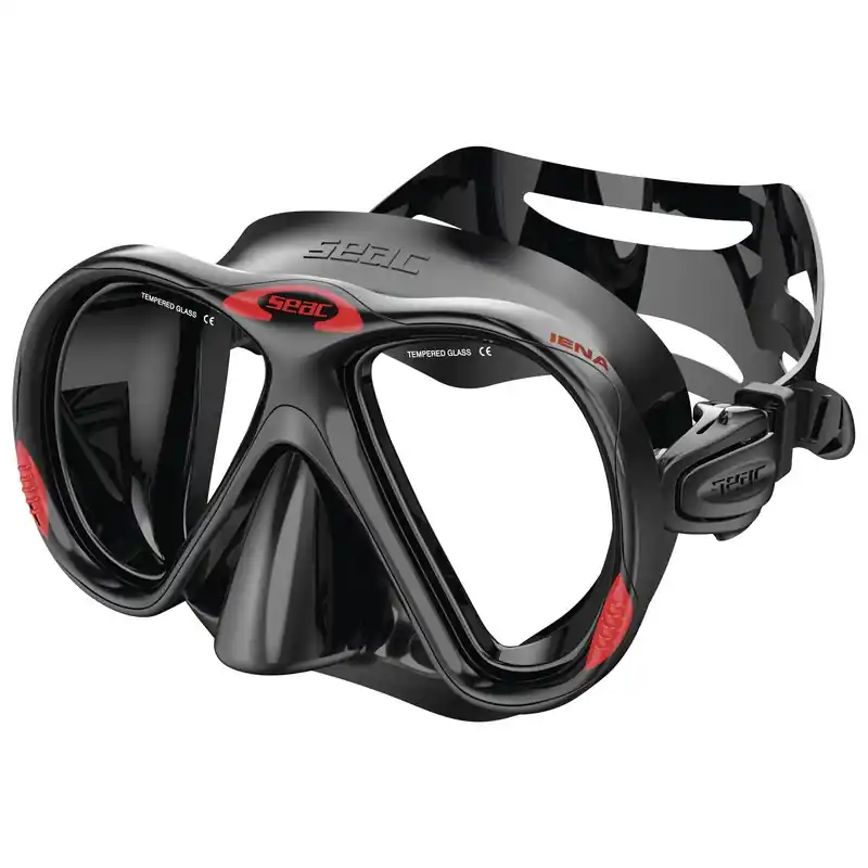 Masque de plongée Seac Sub Iena Noir/Rouge Soldes