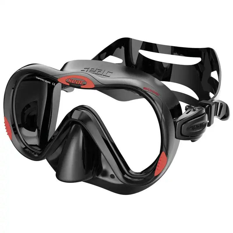 Top Vente Masque de plongée Seac Sub Boss Noir/Rouge
