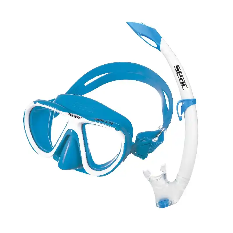 Kit masque tuba silicone Seac Sub Bella Bleu Junior 4-8 ans purge Super Prix