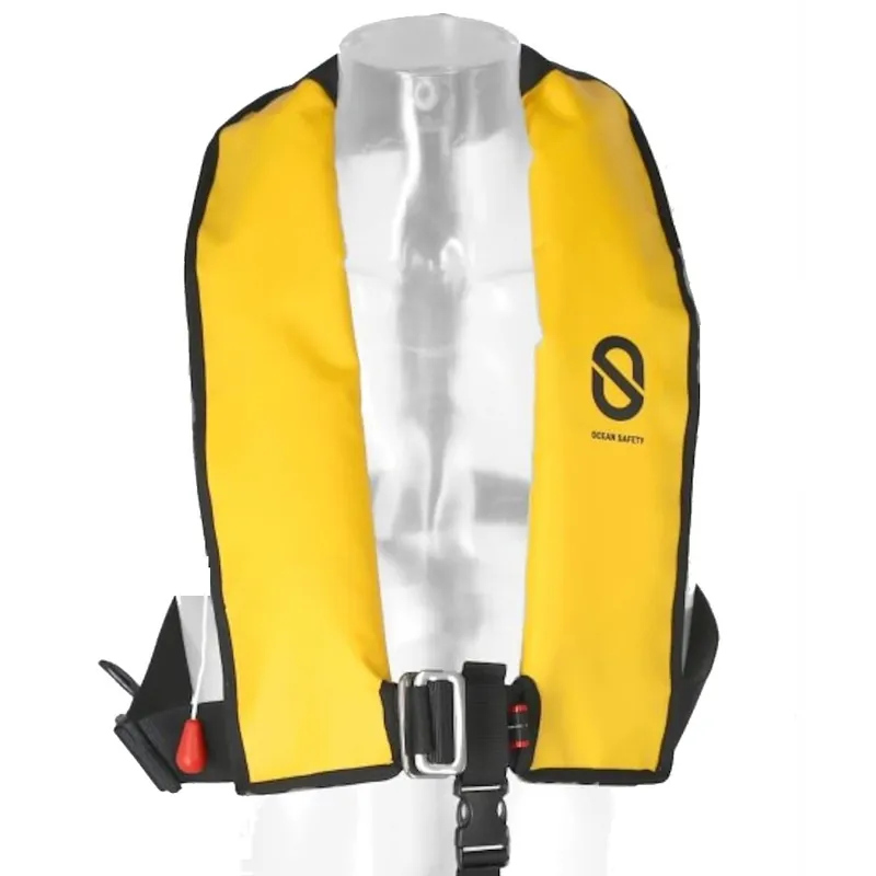 Bon Plan Gilet gonflable Ocean Safety XF 170N Automatique Jaune PVC avec Harnais