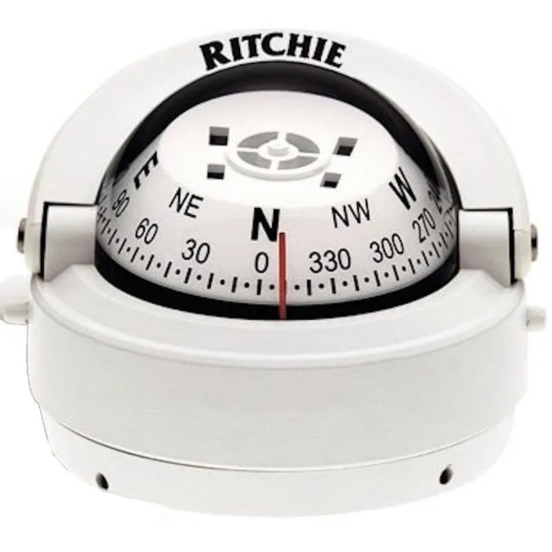Nouvelle Collection Compas de Navigation Ritchie Explorer sur fût Blanc