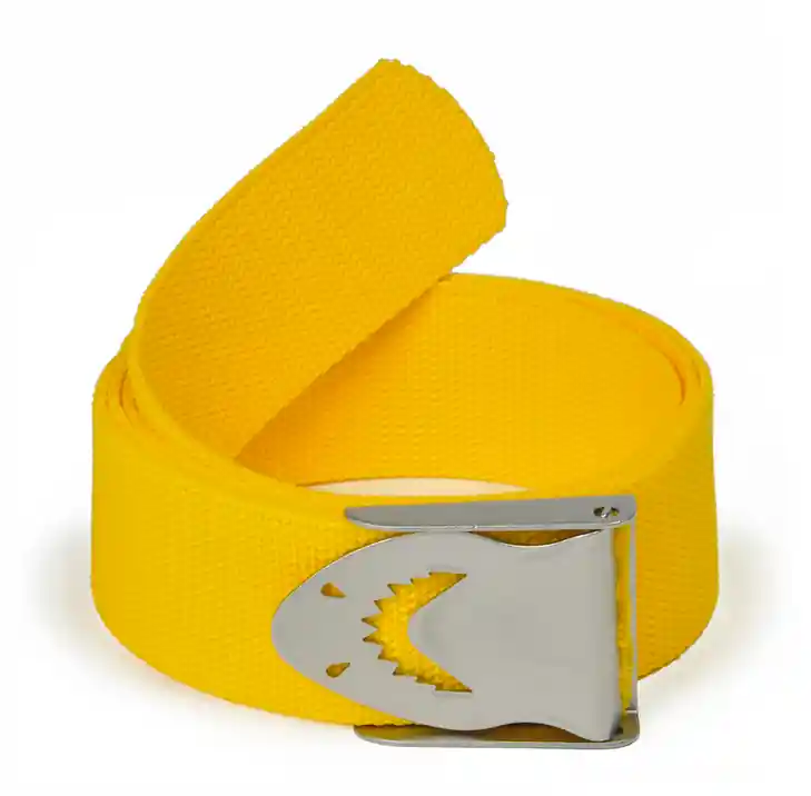 Bon Marché Ceinture de plongée Best Divers Nylon Jaune boucle Inox Requin