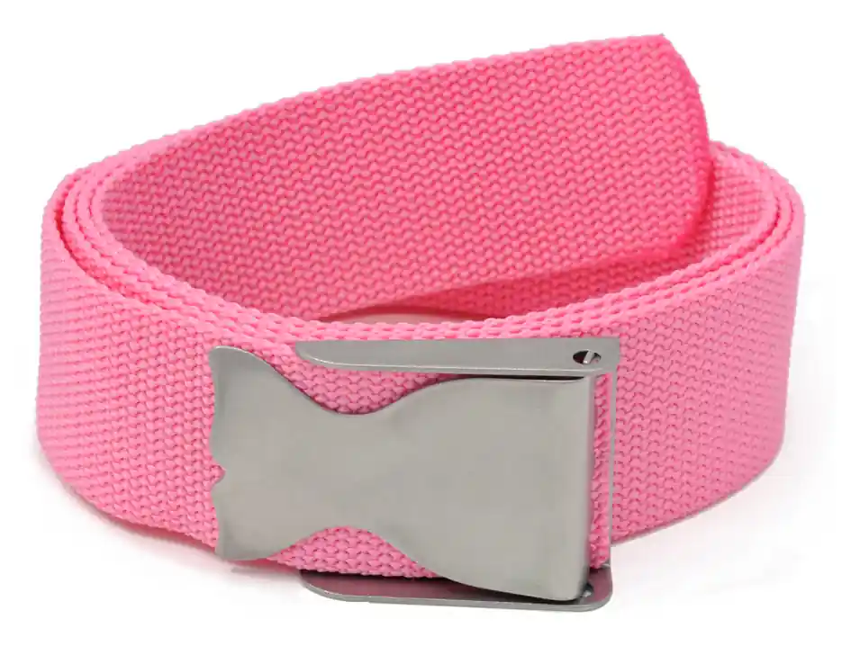 Commander Maintenant Ceinture de plongée Best Divers Nylon Rose boucle Inox Baleine