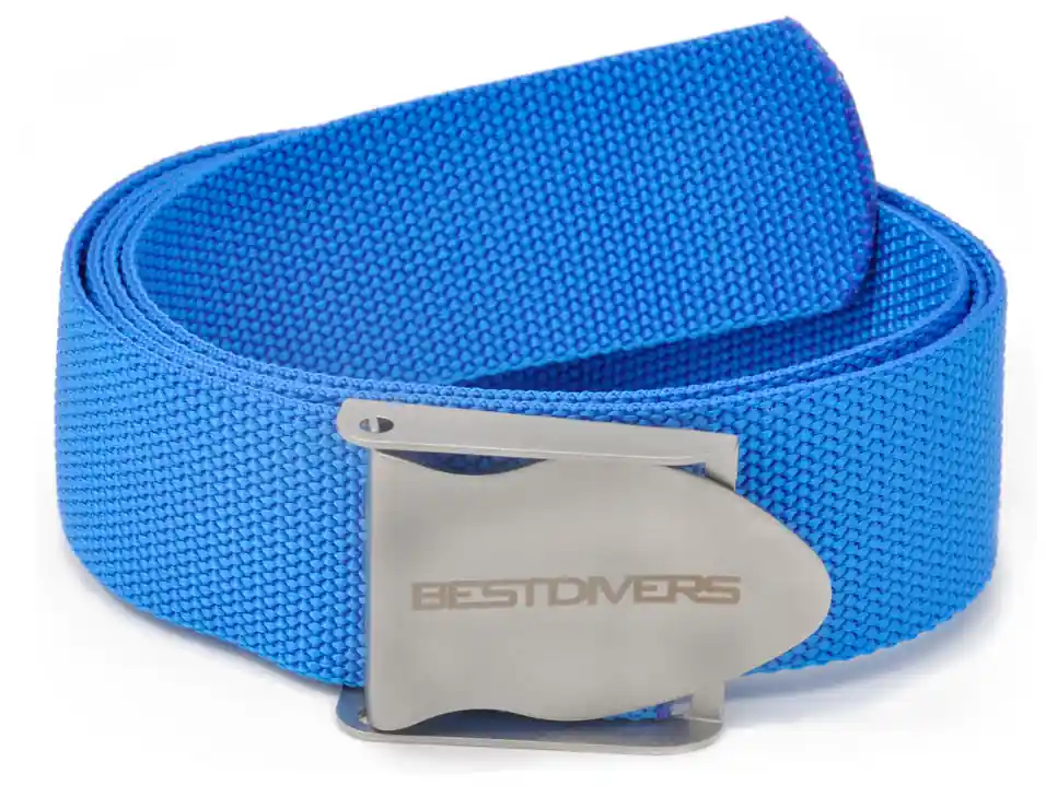 Ceinture de plongée Best Divers Nylon Bleu boucle Inox Prix Promo