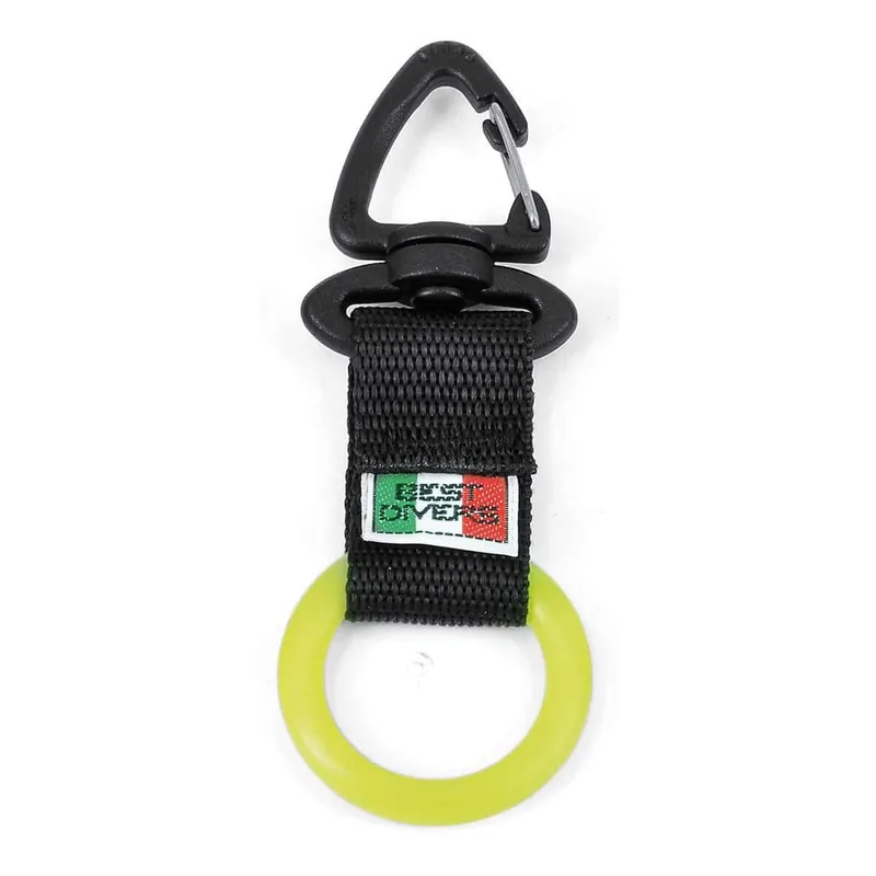 Boucle anneau Best Divers sangle noire à clip Jaune Pas Cher