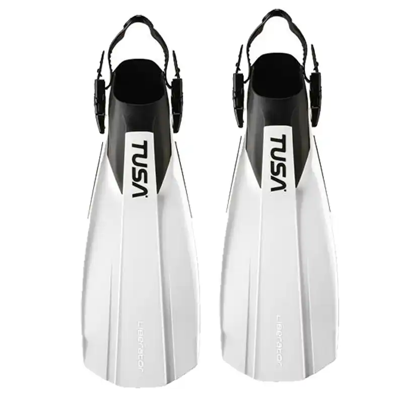 Promotion Palmes de plongée réglables Tusa Libérator Blanche