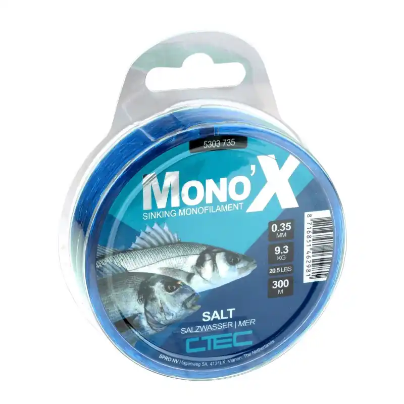 Meilleure Vente MONO X SALT BLUE 0.35MM/9,3KG 300M C-TEC COARSE