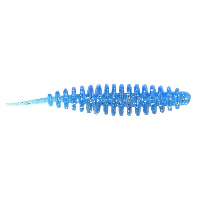Seulement Aujourd&rsquo;hui MASTER WORM 65MM 8PCS BLUE GLITTER TROUT MASTER