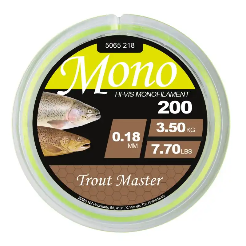 TM HI-VIS MONO CHART 0.18/3.5KG 200M TROUT MASTER Super Prix