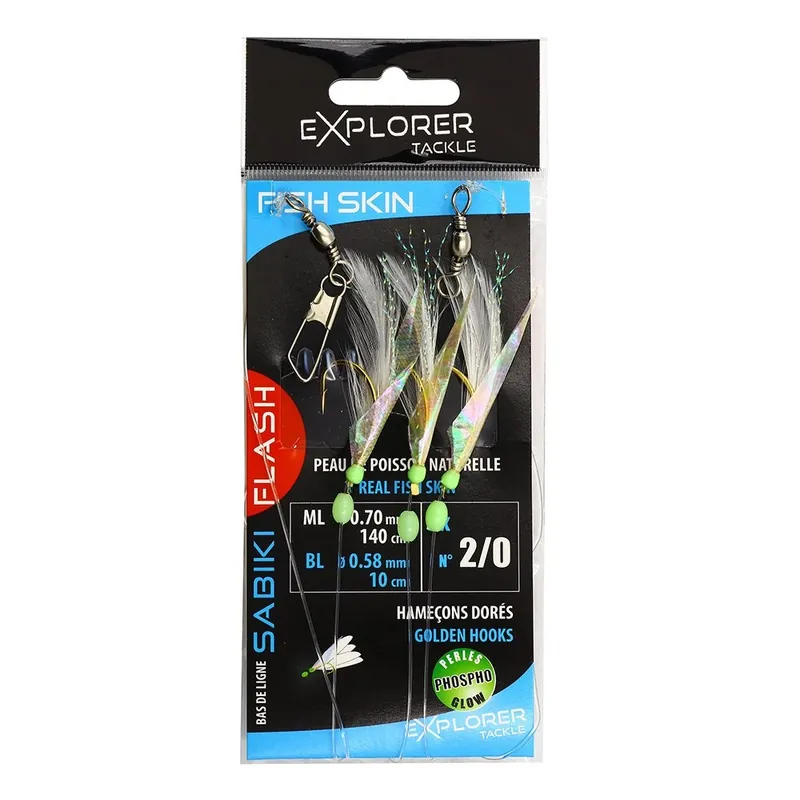 Mitraillette Flashmer Sabiki Flash Fish Skin Populaire