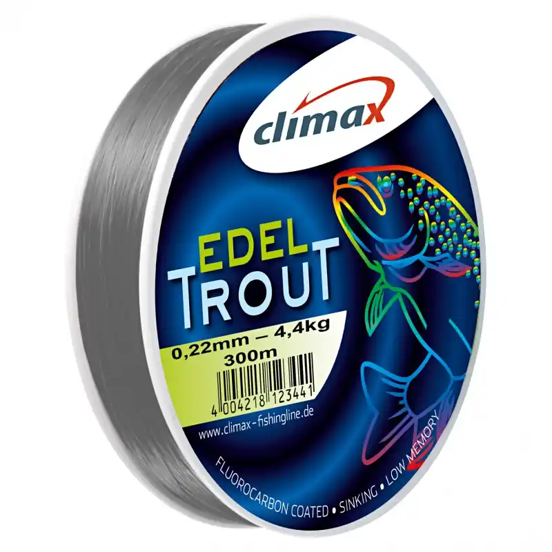 NYLON TRUITE EDELTROUT 0.16MM 300M GRIS ARGENTÉ CLIMAX Meilleur Choix