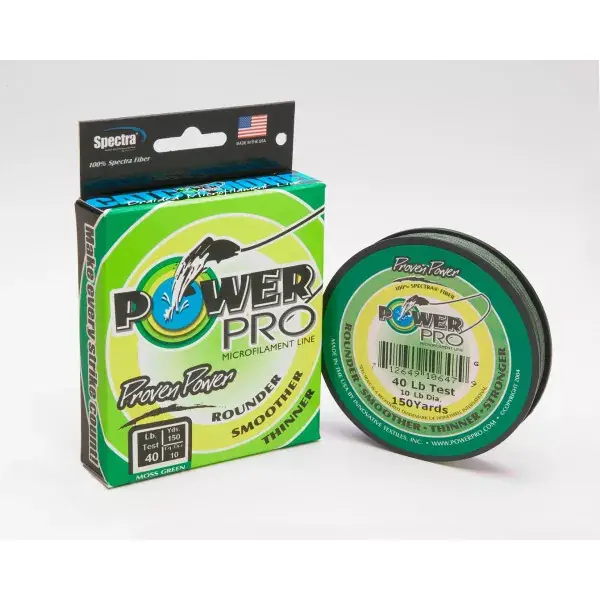 Prix Promo Power Pro Super ligne 275m, moss vert - ligne de pêche tressée