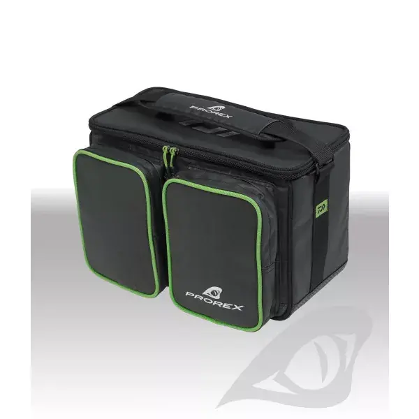 Daiwa Prorex Sac a leurres, Sac à bandoulière, 46x34x27cm, noir/vert, hydrofuge Prix Bas