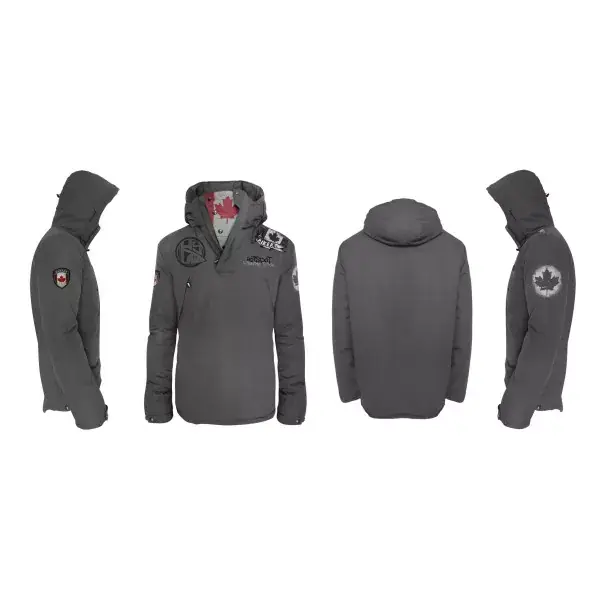 Offre Exclusive HOTSPOT DESIGN Piker Canada, gris, Veste chaude avec capuche, Pour les pêcheurs