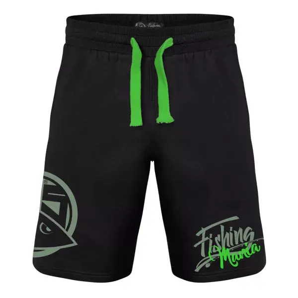 HOTSPOT DESIGN Sweatshort Fishing Mania, noir-vert, Pantalon de pêche Marque