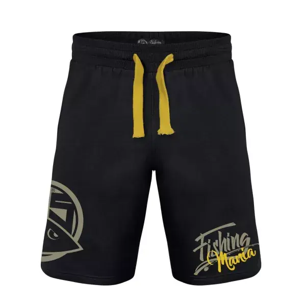 Meilleur Prix HOTSPOT DESIGN Sweatshort Fishing Mania, noir-jaune, Pantalon de pêche