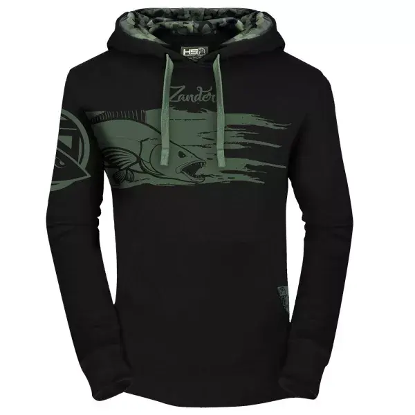 HOTSPOT DESIGN Hoodie, noir, Zander, avec détail de camouflage Commander Maintenant