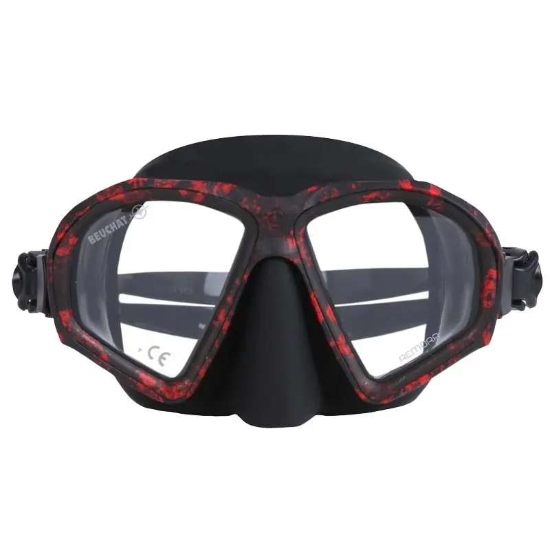 Vente Directe Masque de chasse sous marine Beuchat Remora Rouge Camo
