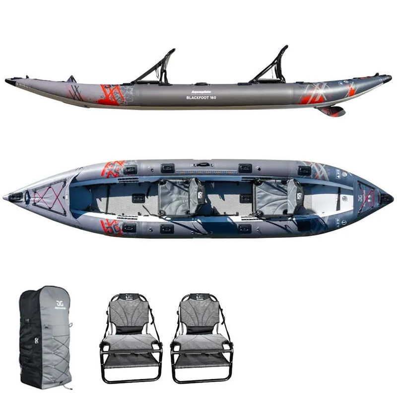 Expédition Rapide Kayak gonflable de pêche Aquaglide Blackfoot XF 160 Angler