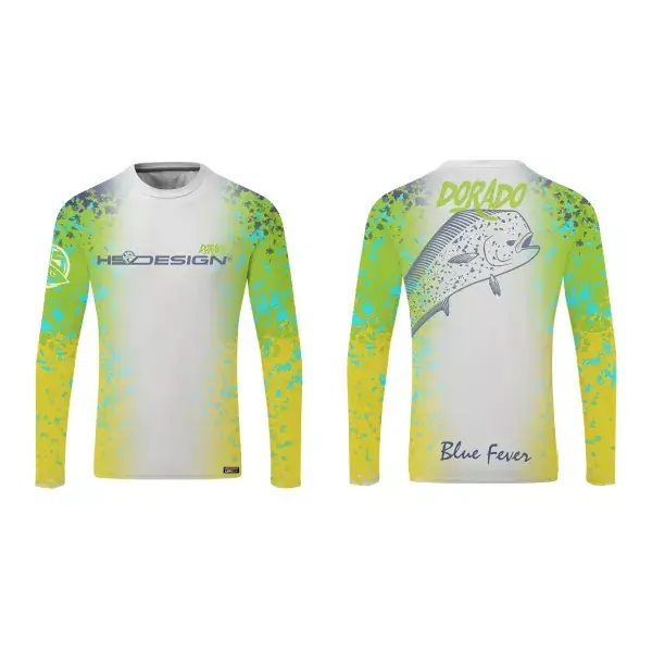 Jusqu'à Épuisement Des Stocks HOTSPOT DESIGN T-shirt Ocean Performance LS - Dorado, blanc-jaune, Chemise Fonctionnelle