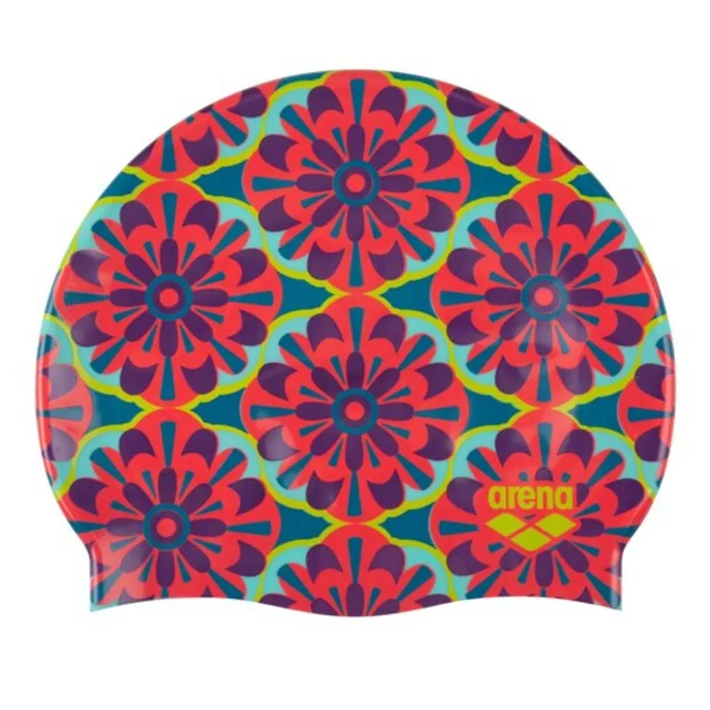 Authentique Bonnet de natation Arena Silicone – Floral