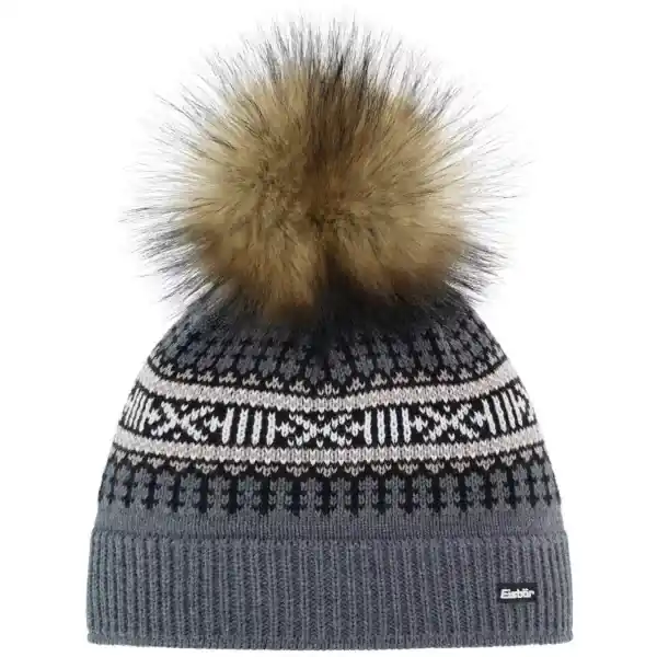 Solde EISBÄR Marit Lux, Taille Unique, Bonnet d’Hiver, Partiellement Doublé, avec Pompon