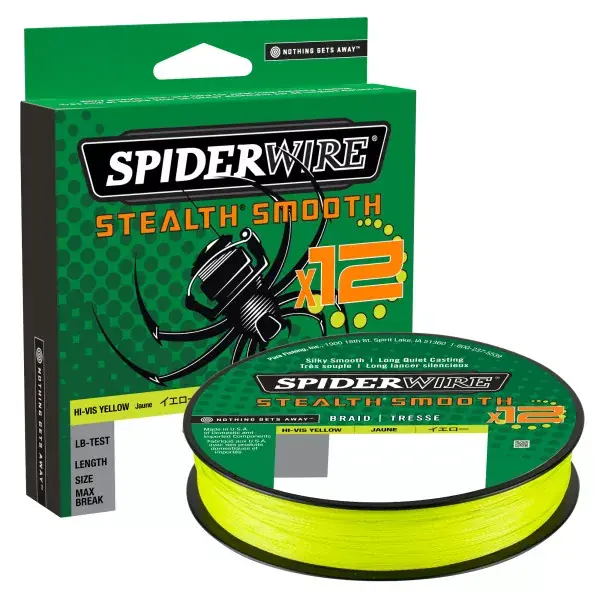 Populaire SPIDERWIRE SpiderWire Stealth, 150m, jaune, fil de pêche tressé