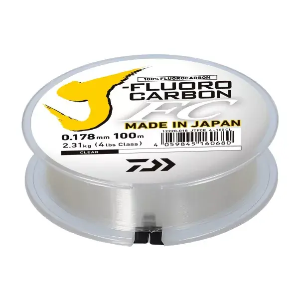 DAIWA J-Fluorocarbon Leader, transparent, Ligne Leader Fluorocarbone Offre Spéciale