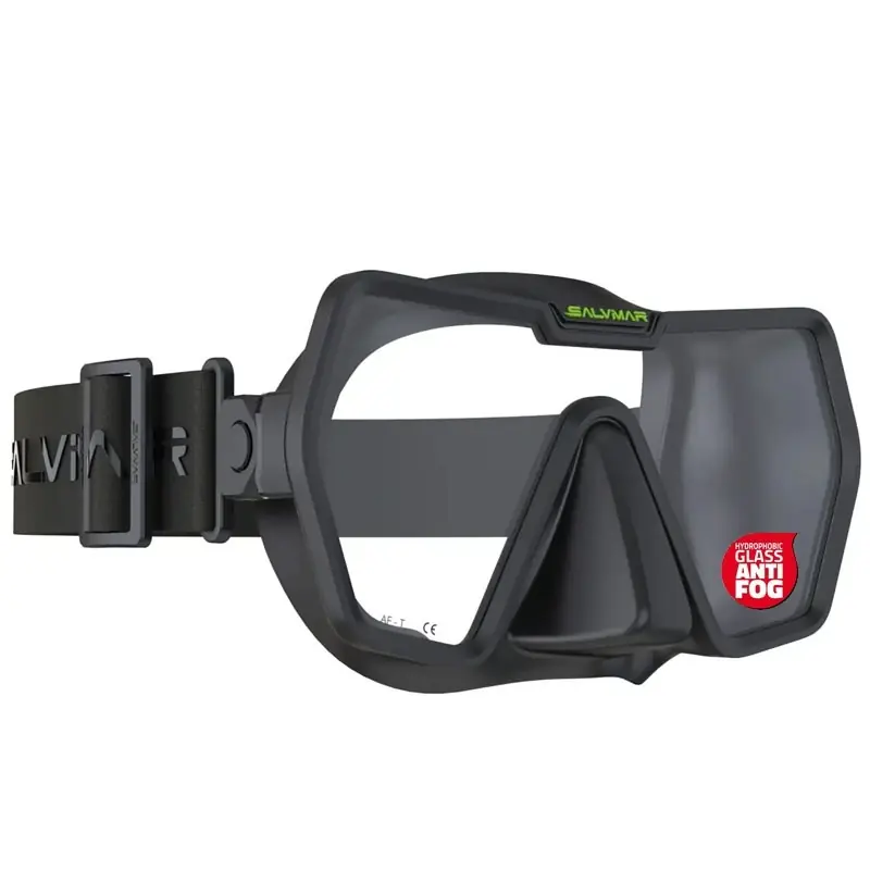 Jusqu'à Épuisement Des Stocks Masque de plongée Salvimar Drake sangle élastique anti-buée - Noir