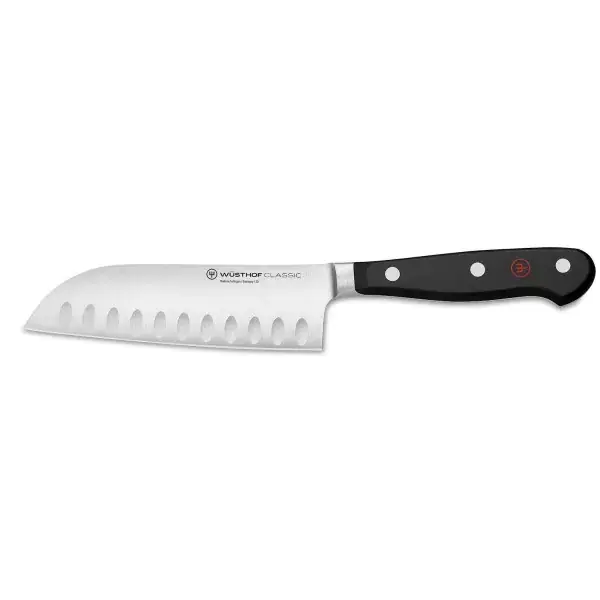 Prix Réduit WÜSTHOF Classic, noir, Couteau de Chef Santoku, avec Fusil