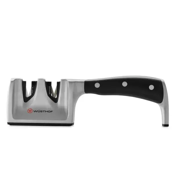 WÜSTHOF Classic Ikon, Longueur de la lame 21cm, noir-argent, Aiguiseur à Couteaux, 60-3050388001 Vente Flash
