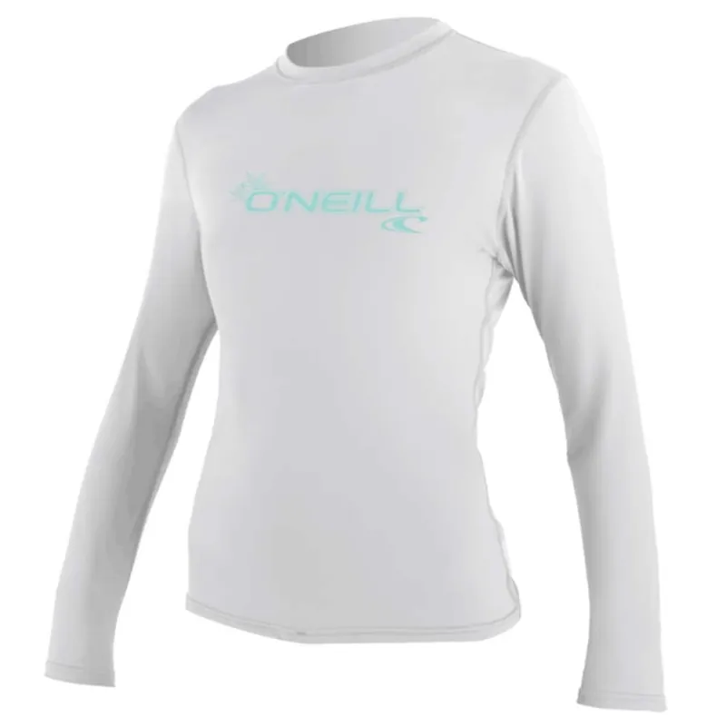 Lycra femme manches Longue O‘Neill Basic Skins Sun Shirt Blanc Satisfait Ou Remboursé