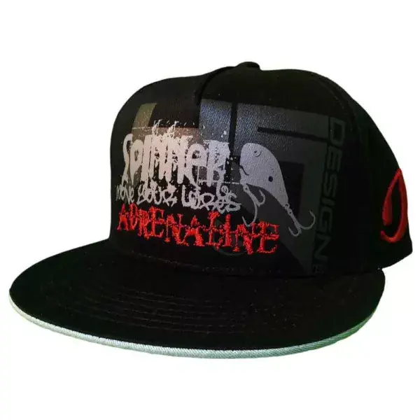 Retour Gratuit HOTSPOT DESIGN Cap Spinner Adrenaline, one size, noir, chapeau, Pour la pêche au lancer, CP-SPIN01