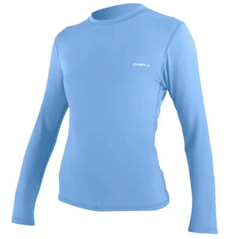 Lycra femme manches Longue O‘Neill Basic Skins Sun Shirt Bleu Azur Réduction