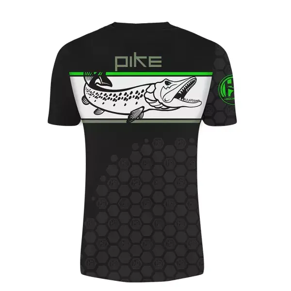 HOTSPOT DESIGN T-shirt Linear Pike, noir-vert Offre Limitée