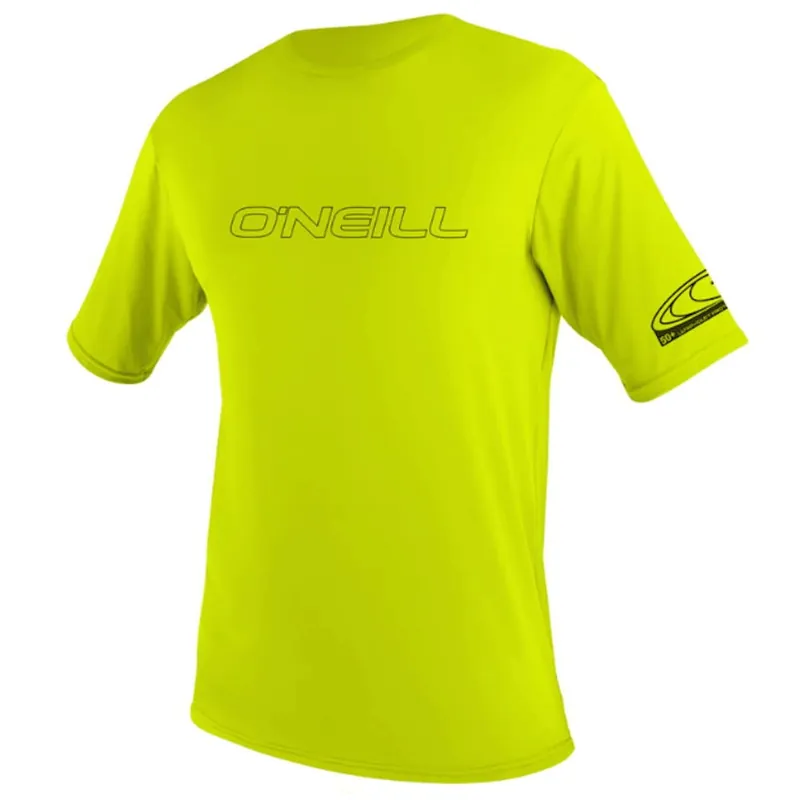 Lycra rashguard Enfant O‘Neill manches courtes Basic Skins Jaune Soldes