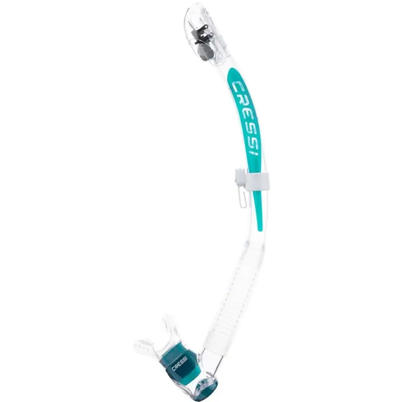 Bon Plan Tuba Cressi Itaca Ultra Dry - Transparent/Aquamarine
