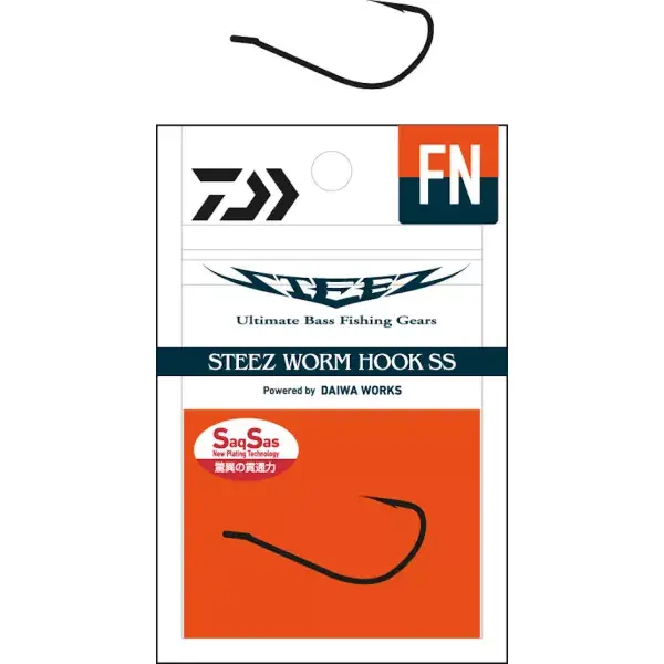 DAIWA Steez Worm Hook SS Finesse, Hameçon Simple Commander Vite