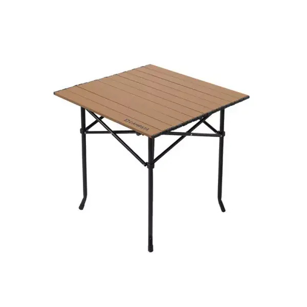 Vente Flash DELPHIN CAMPSTA, Table pliable, 60x60x60cm, marron, DE-101001143
