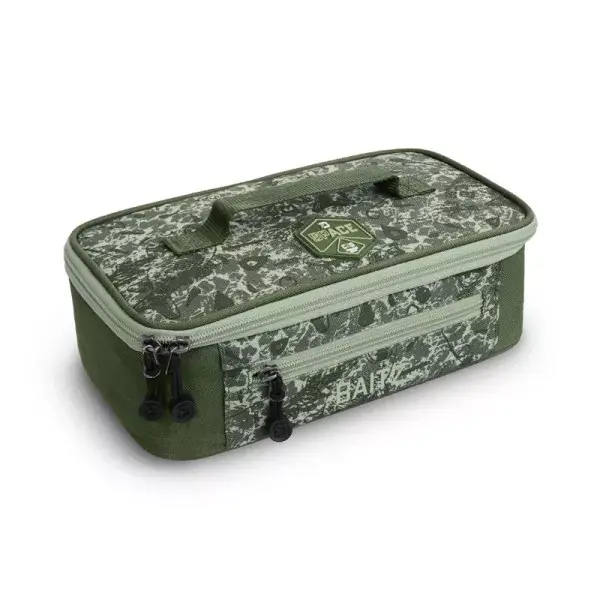 Certifié DELPHIN Baitz SPACE C2G, sac d‘accessoires, 30x17x10cm, vert-camouflage, 101003669