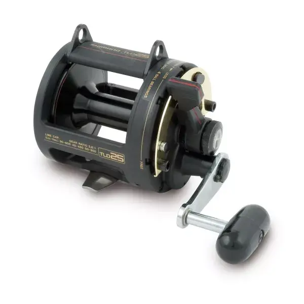 Authentique SHIMANO TLD, droite, Moulinet multiplicateur avec frein à glissière, Frein à Levier