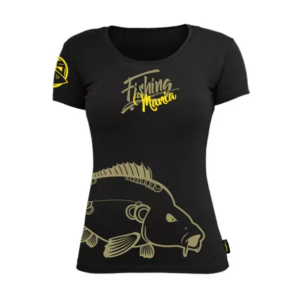Satisfait Ou Remboursé HOTSPOT DESIGN Fishing Mania Carpfishing, noir, T-Shirt
