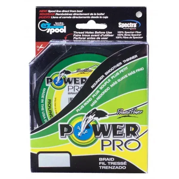 Usine Directe SHIMANO Power Pro Classic, 275m, 0,46mm, 55kg / 121,25lbs, jaune, Ligne De Pêche Tressée, PPBI27546Y